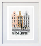 Bon Voyage Amsterdam White Frame
