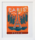 Bon Voyage Paris White Frame