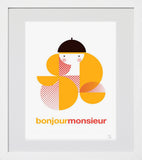 Bonjour Monsieur White Frame