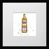 Print Open Edition Drinks - Bushmills Irish Whiskey-12 x 12-Small Flat Black Frame