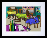Cafe Darwin Framed