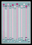 Pattern - Wall Calendar In Blue Black frame
