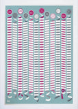 Pattern - Wall Calendar In Blue Frame White