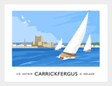 Co Antrim - Carrickfergus Yachts Frame White 40x30 No Mount