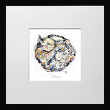Print Open Edition Animals - Catnap-12 x 12-Small Flat Black Frame
