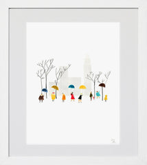 Central Park White Frame