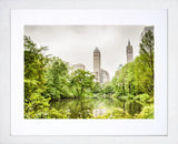 Central Park New York Frame White 