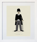 Charlie Chaplin White Frame