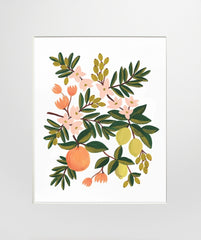 Citrus Floral Unframed