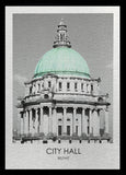 Belfast - City Hall-50 x 70-Black Box Frame