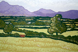 Linocut Print - Co Down Cock And Hen 2013
