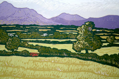 Linocut Print - Co Down Cock And Hen 2013