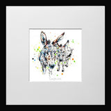 Print Open Edition Animals - Companions-12 x 12-Small Flat Black Frame