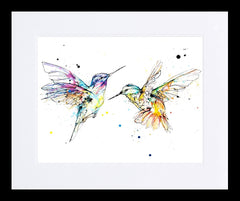 Print Ltd Edition Animals - Connection - Black Wide Box Frame