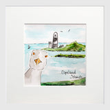 Copeland Islands Small Flat White Frame