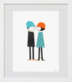 Couple II White Frame