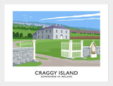 Co Clare - Craggy Island Father Ted  Frame White 40x30 No Mount