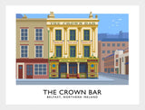 Belfast - The Crown Bar Frame White 40x30 No Mount