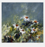 Print - Daisies On Blue Unframed