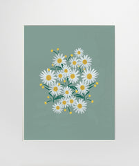 Daisies Sage - Unframed