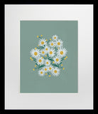 Daisies Sage - Black Frame