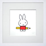 Miffy With A Pencil Framed