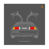 Belfast Delorean Unframed 29x29