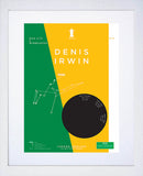 Man Utd - Denis Irwin vs Wimbledon 1994-30 x 42-White Box Frame