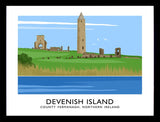 Co Fermanagh - Devenish Island Frame Black 40x30 No Mount
