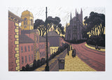 Linocut Print - Co Down Downpatrick Cathedral Unframed