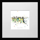 Print Open Edition Landscapes - Dunluce Castle-12 x 12-Small Flat Black Frame