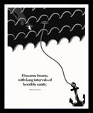 Edgar Allan Poe - I Became Insane-28 x 35.5-Black Box Frame