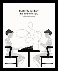 Elizabeth Barrett Browning - I Will Write My Story Black Box Frame