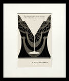 Postcard - F. Scott Fitzgerald Small Flat Black Frame