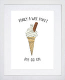 Food - Ice Cream-21 x 29.5 -White Box Frame