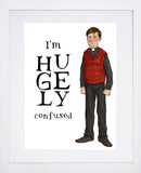 Father Ted - Father Dougal - Hugely Confused White Frame