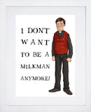 Father Ted - Father Dougal - Milkman White Frame