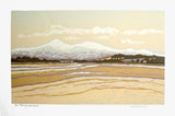 Linocut Print - Co Down February Snow Dundrum Unframed
