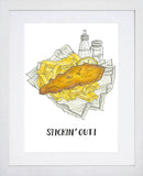 Food - Fish Supper White Frame