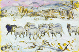 Flock of Sheep Horn Head Unframed