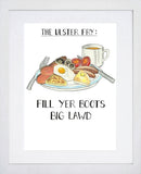 Food - The Ulster Fry-21 x 29.5 -White Frame