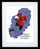 Gaelic Footballer Black Frame