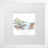 Print Open Edition Landscapes - Giant's Causeway-12 x 12-Small Flat White Frame