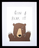 Drinks Gin - Gin And Bear It Frame Black