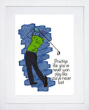 Golfer White Frame