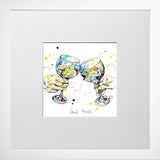 Print Open Edition Drinks - Good Times-12 x 12-Small Flat White Frame