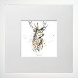 Print Open Edition Animals - Grand II-12 x 12-Small Flat White Frame