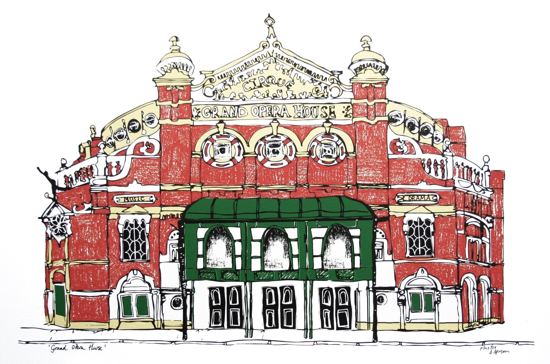 Belfast Grand Opera House Unframed