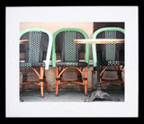 Paris In Green - Table And Chairs Framed