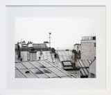 Paris In Grey - Rooftops Frame White 